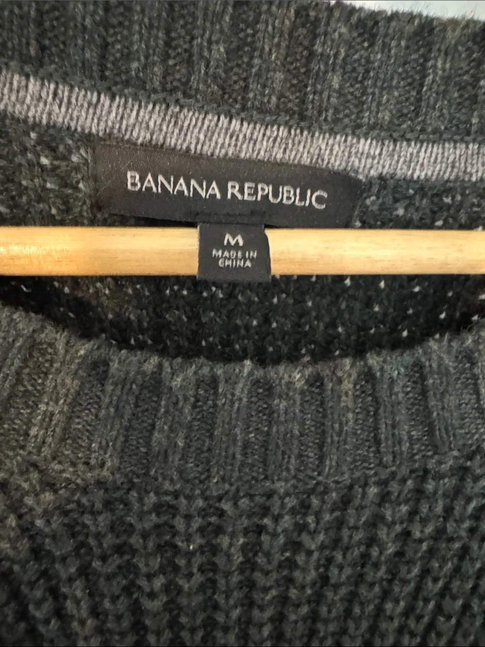 Banana Republic Olive Green Ribbed Crewneck Sweater